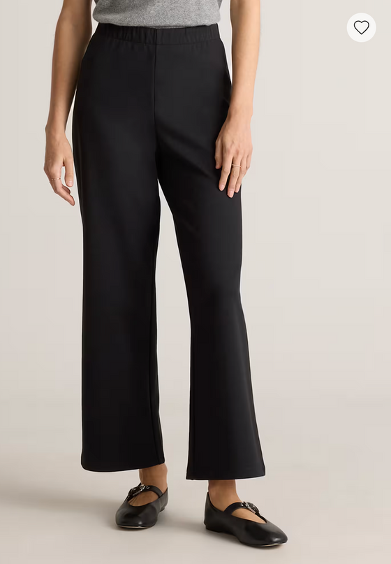 EVORA® Cotton Double Knit Wide Leg Pants