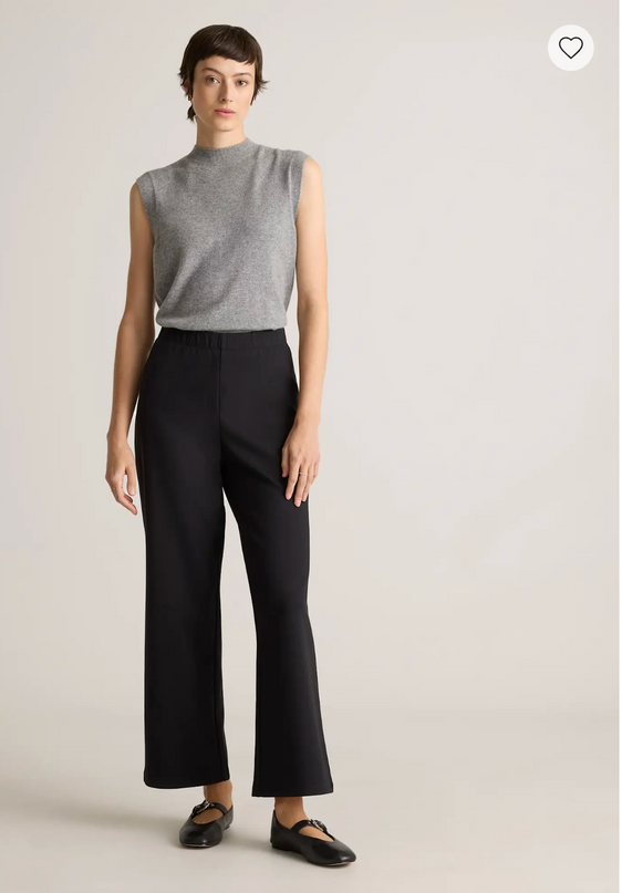 EVORA® Cotton Double Knit Wide Leg Pants