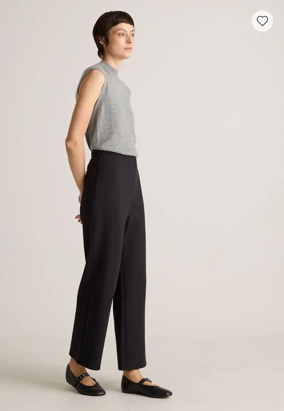 EVORA® Cotton Double Knit Wide Leg Pants
