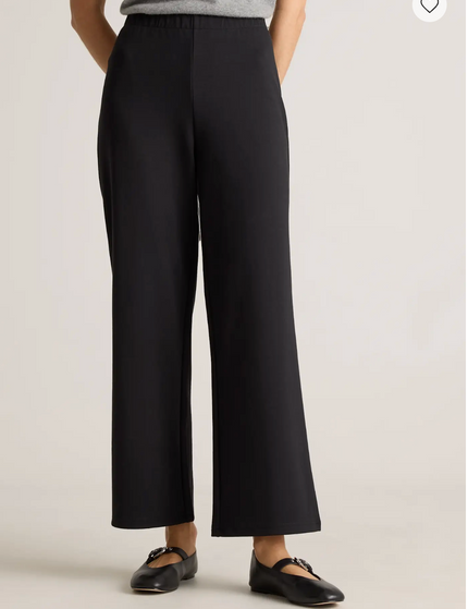 EVORA® Cotton Double Knit Wide Leg Pants