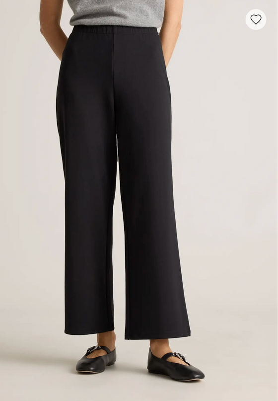 EVORA® Cotton Double Knit Wide Leg Pants