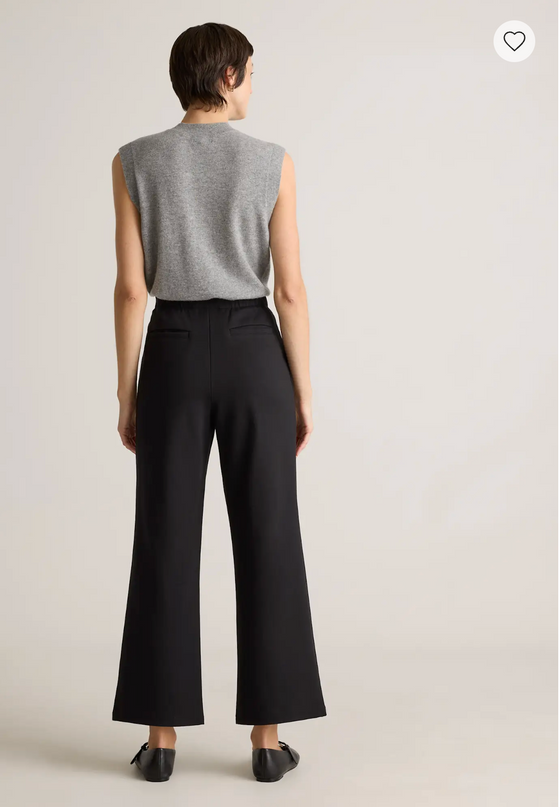 EVORA® Cotton Double Knit Wide Leg Pants