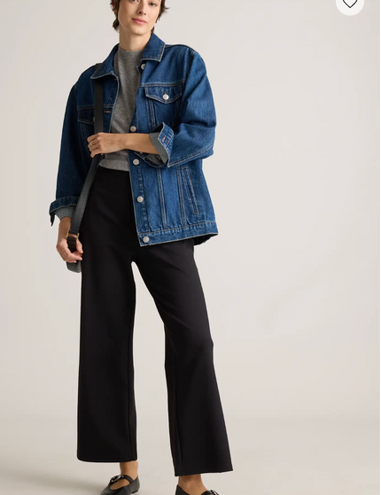 EVORA® Cotton Double Knit Wide Leg Pants