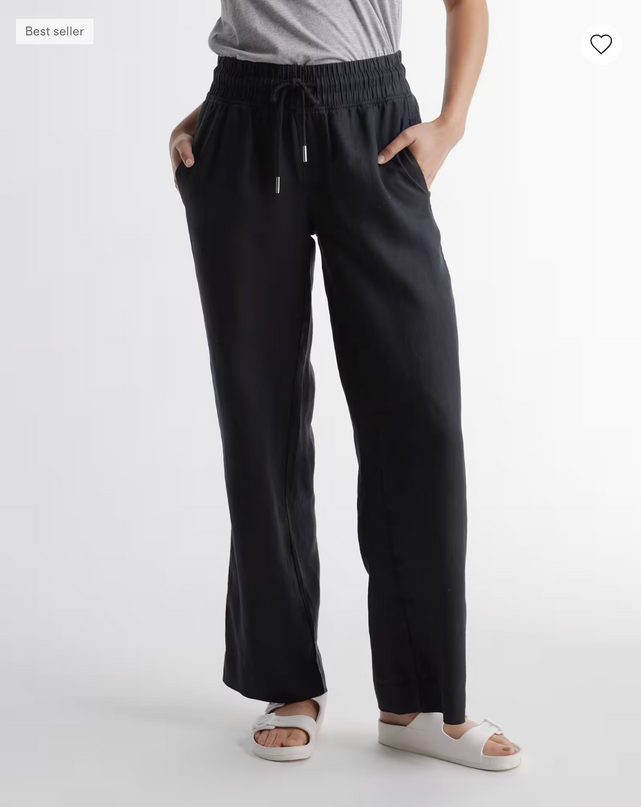 EVORA® Linen Wide Leg Pants
