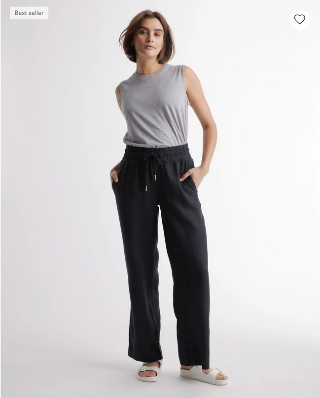 EVORA® Linen Wide Leg Pants