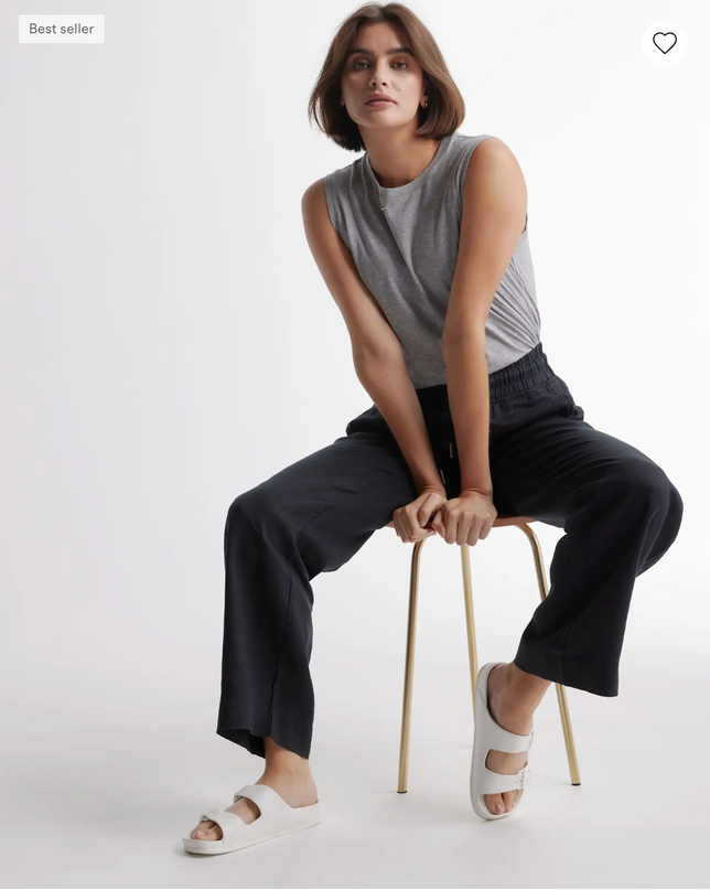 EVORA® Linen Wide Leg Pants