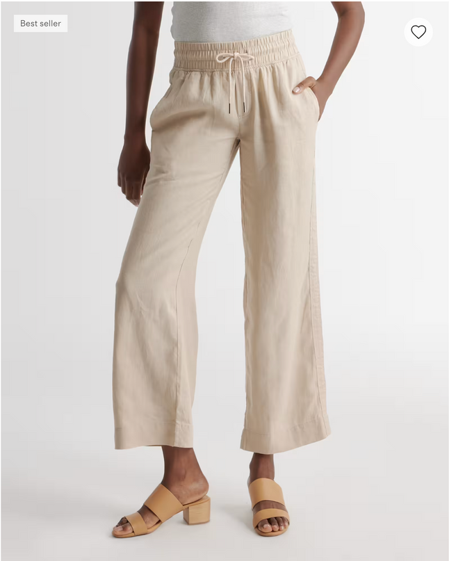EVORA® Linen Wide Leg Pants