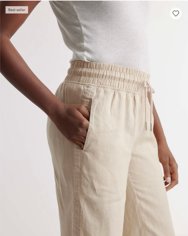 EVORA® Linen Wide Leg Pants