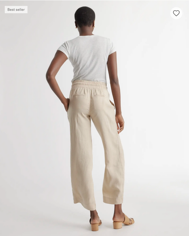 EVORA® Linen Wide Leg Pants
