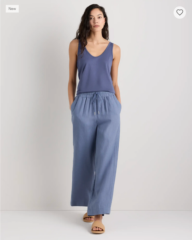 EVORA® Linen Wide Leg Pants