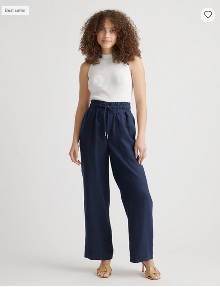EVORA® Stretch Crepe Paperbag Pants