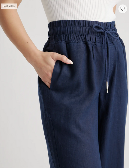 EVORA® Stretch Crepe Paperbag Pants