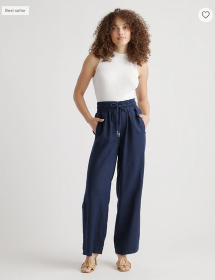 EVORA® Stretch Crepe Paperbag Pants