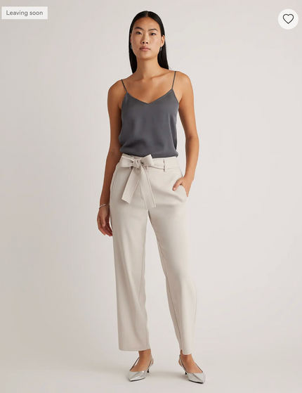 EVORA® Stretch Crepe Paperbag Pants