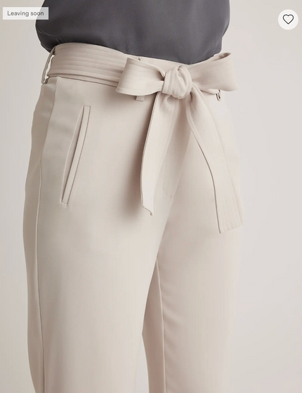 EVORA® Stretch Crepe Paperbag Pants