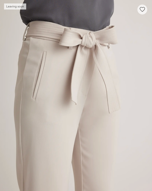 EVORA® Stretch Crepe Paperbag Pants
