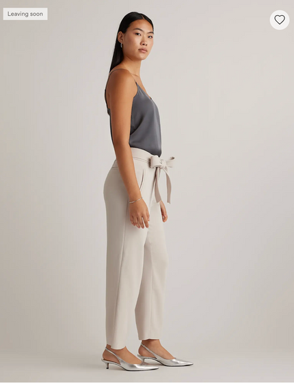 EVORA® Stretch Crepe Paperbag Pants