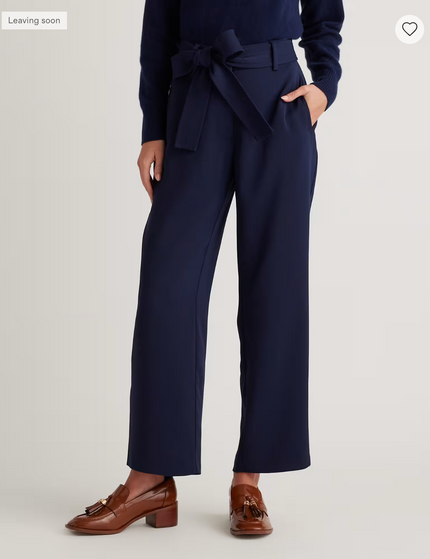 EVORA® Stretch Crepe Paperbag Pants