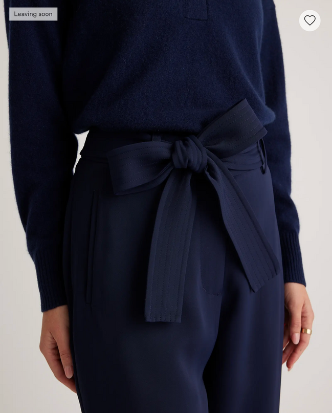 EVORA® Stretch Crepe Paperbag Pants