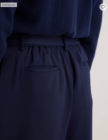 EVORA® Stretch Crepe Paperbag Pants