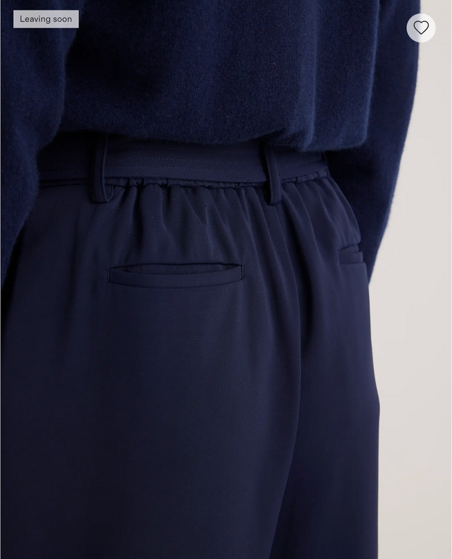 EVORA® Stretch Crepe Paperbag Pants