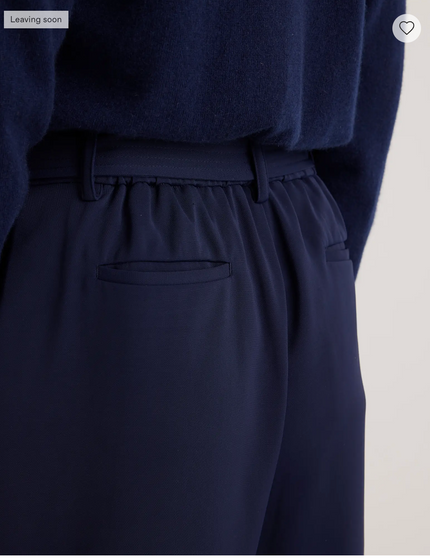 EVORA® Stretch Crepe Paperbag Pants