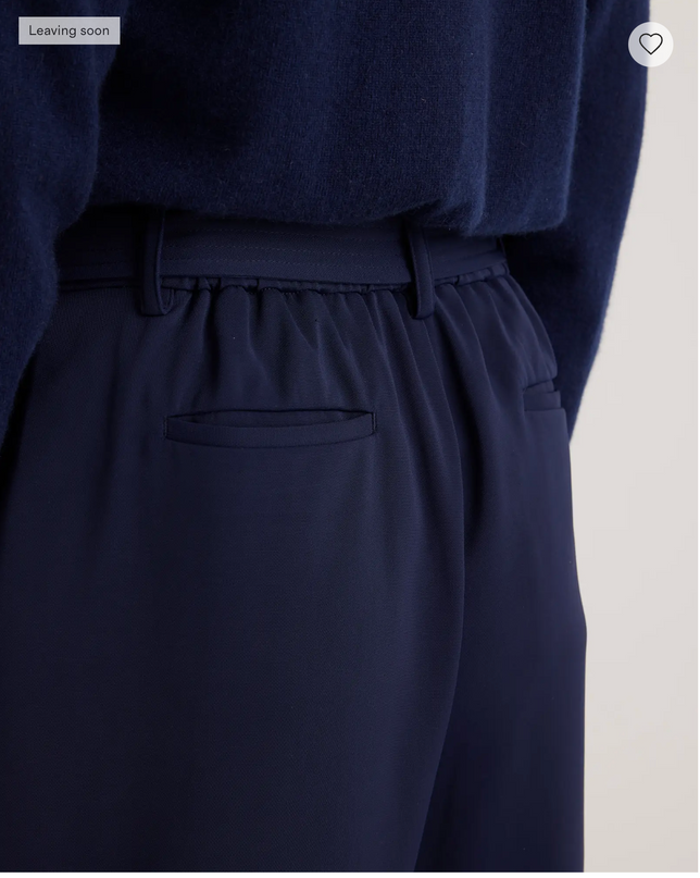 EVORA® Stretch Crepe Paperbag Pants