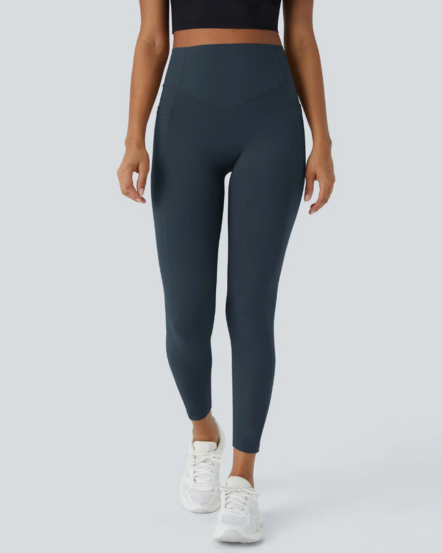 EVORA® High Waisted Scrunch Butt Lifting Tummy Control Pocket Shaping Training Leggings