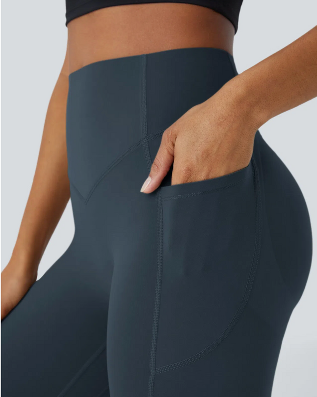 EVORA® High Waisted Scrunch Butt Lifting Tummy Control Pocket Shaping Training Leggings