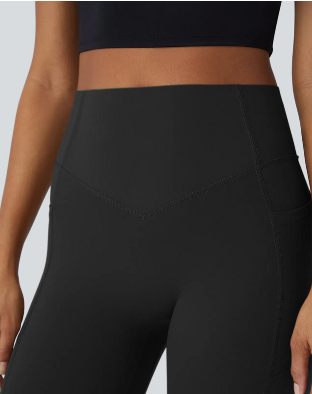 EVORA® High Waisted Scrunch Butt Lifting Tummy Control Pocket Shaping Training Leggings