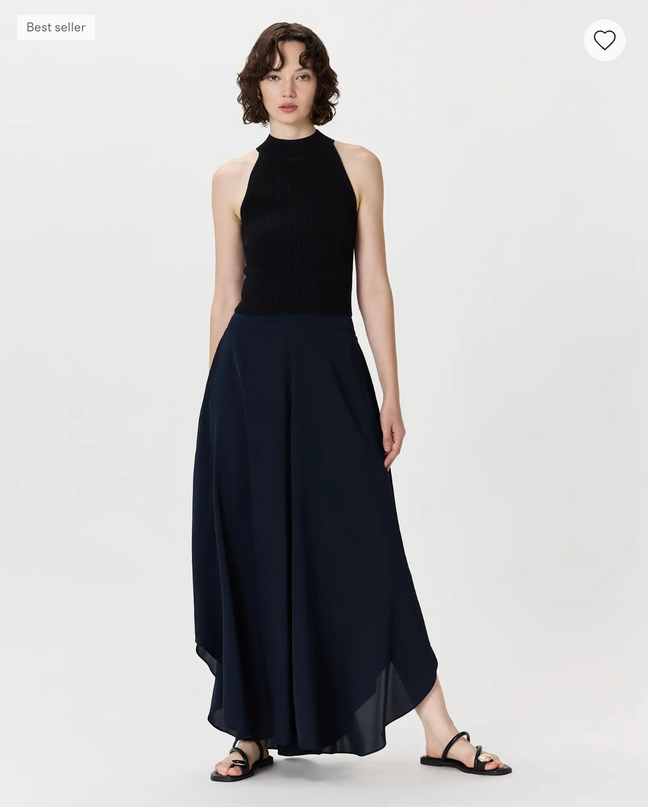 EVORA® Stretch Silk Palazzo Pants