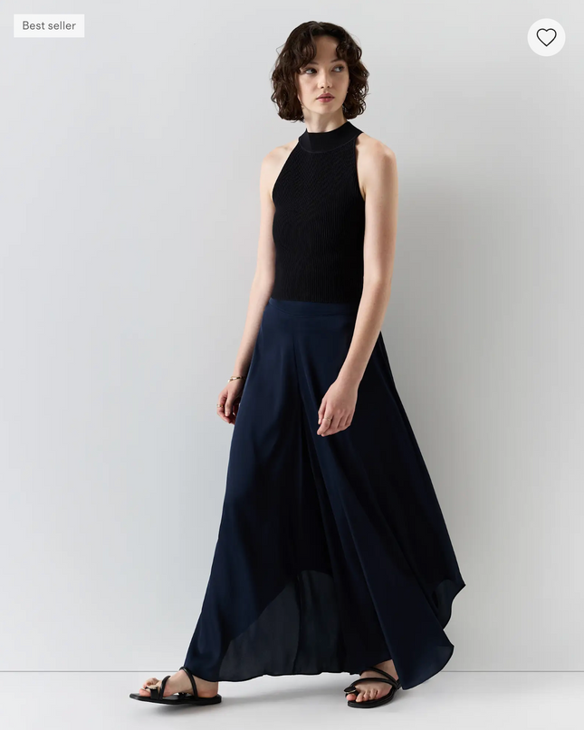 EVORA® Stretch Silk Palazzo Pants