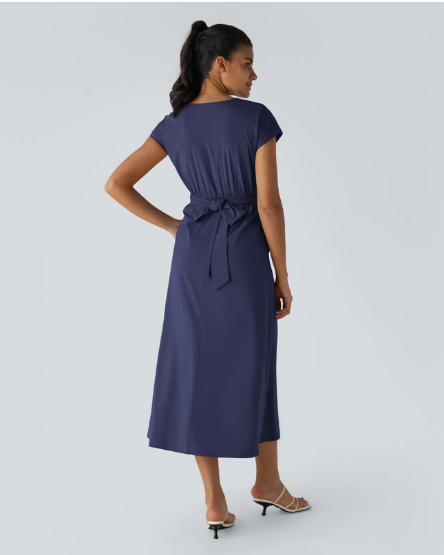 EVORA® Alina Pleated Batwing Dress