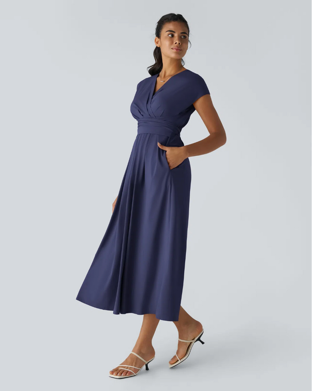 EVORA® Alina Pleated Batwing Dress