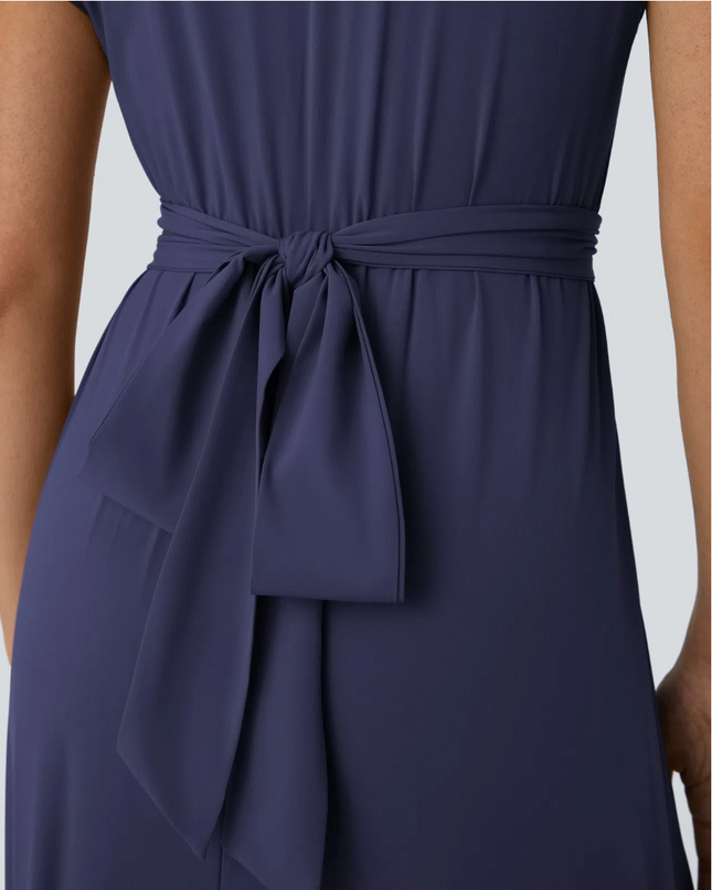 EVORA® Alina Pleated Batwing Dress