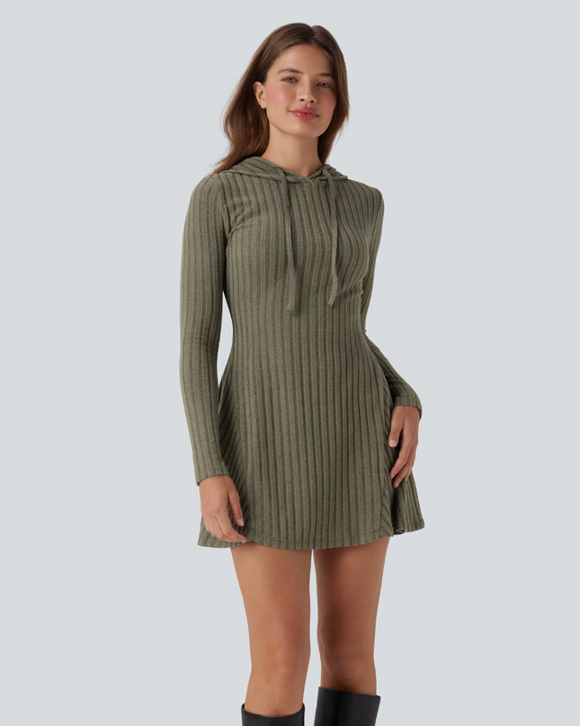 EVORA® Forma Hooded Knit Dress