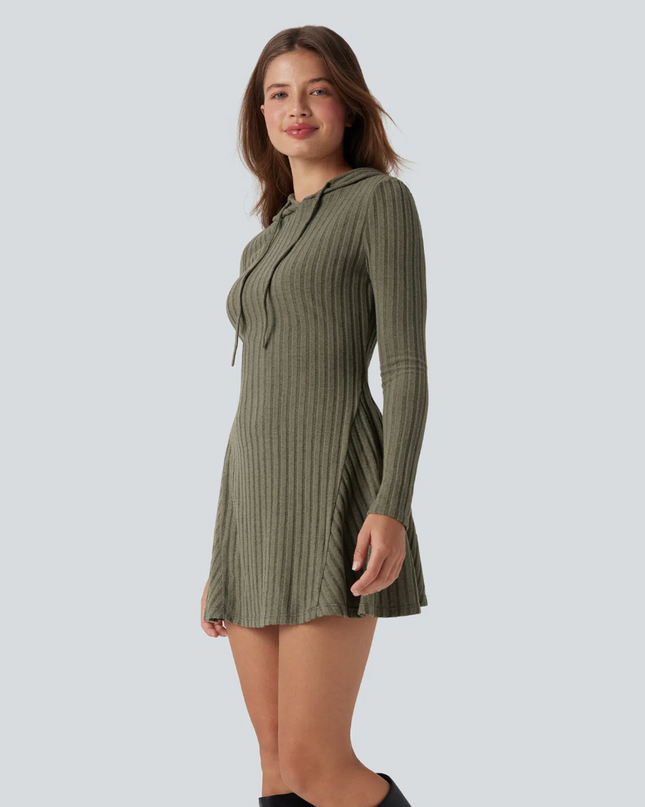 EVORA® Forma Hooded Knit Dress
