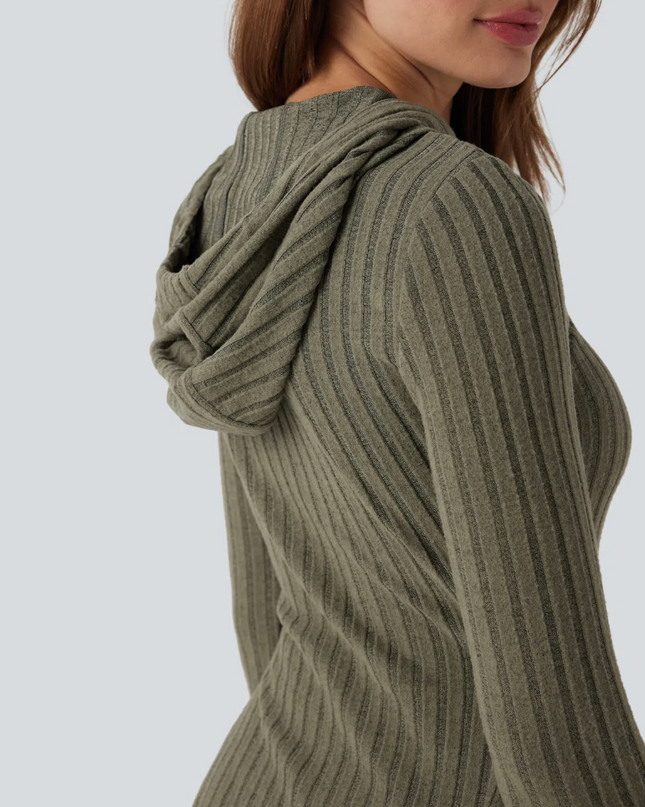 EVORA® Forma Hooded Knit Dress