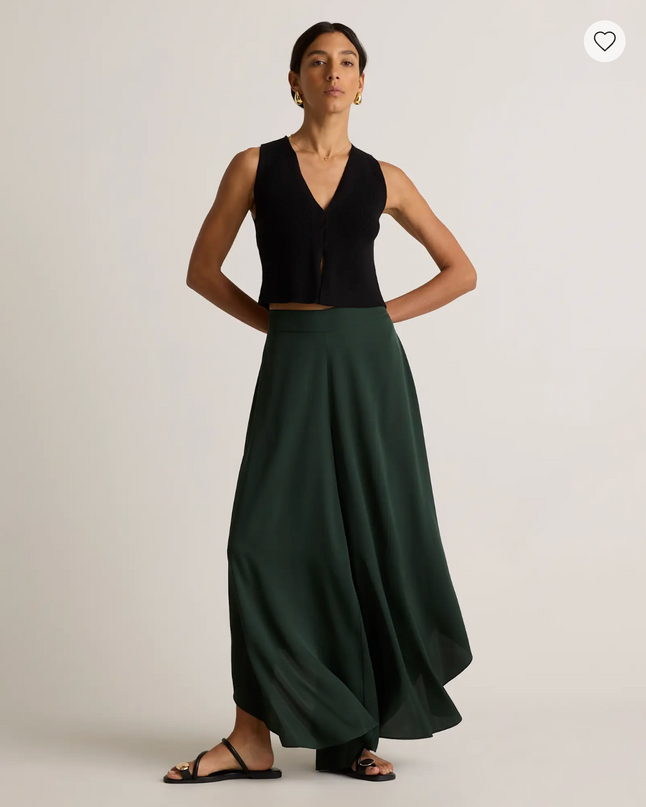 EVORA® Stretch Silk Palazzo Pants