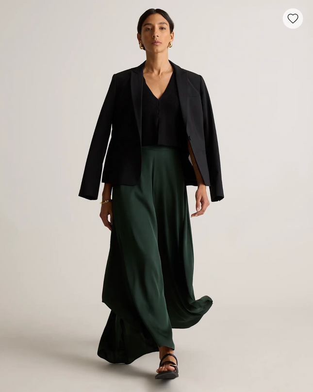 EVORA® Stretch Silk Palazzo Pants