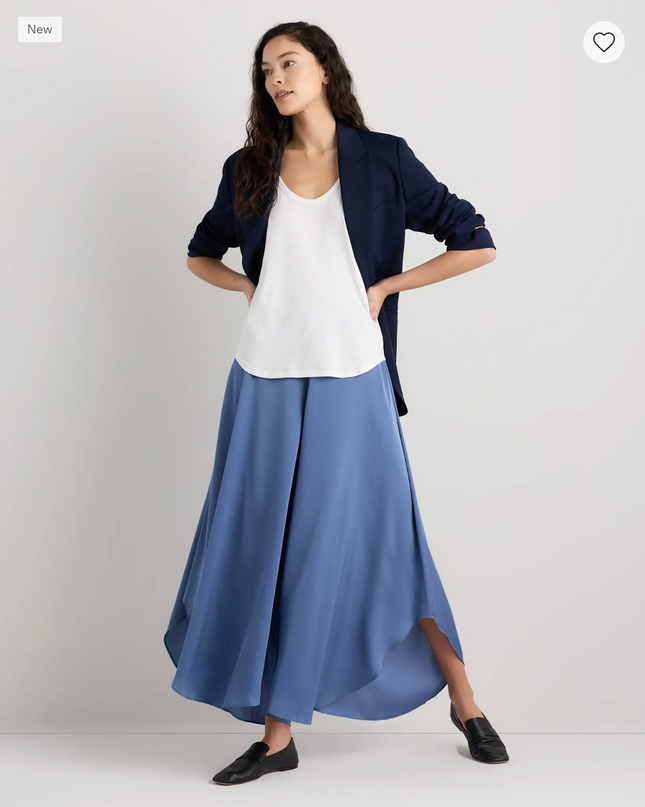 EVORA® Stretch Silk Palazzo Pants