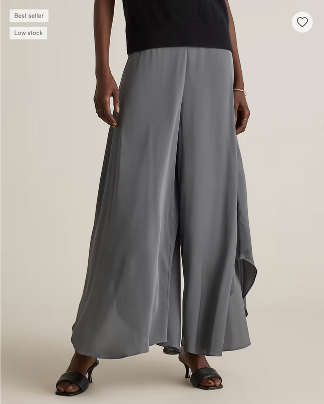 EVORA® Stretch Silk Palazzo Pants