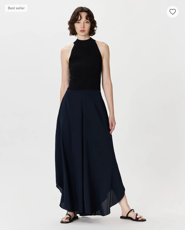 EVORA® Stretch Silk Palazzo Pants