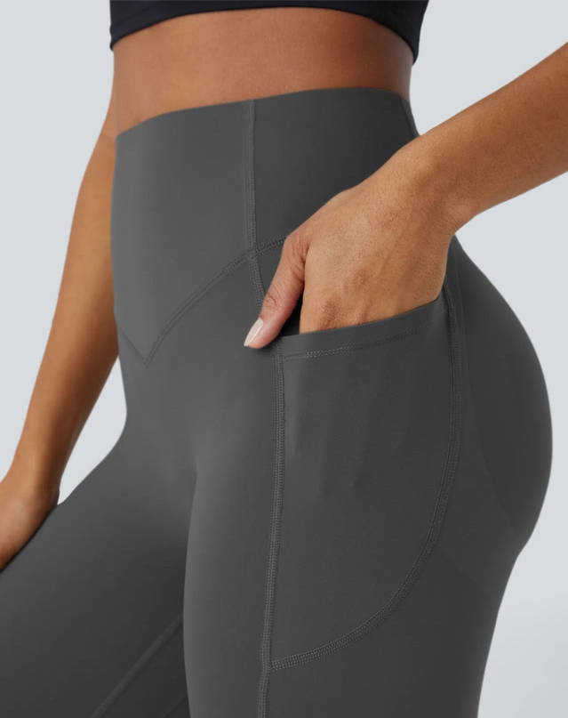 EVORA® High Waisted Scrunch Butt Lifting Tummy Control Pocket Shaping Training Leggings