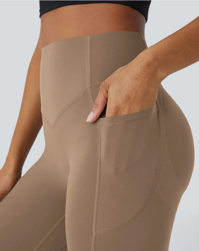 EVORA® High Waisted Scrunch Butt Lifting Tummy Control Pocket Shaping Training Leggings