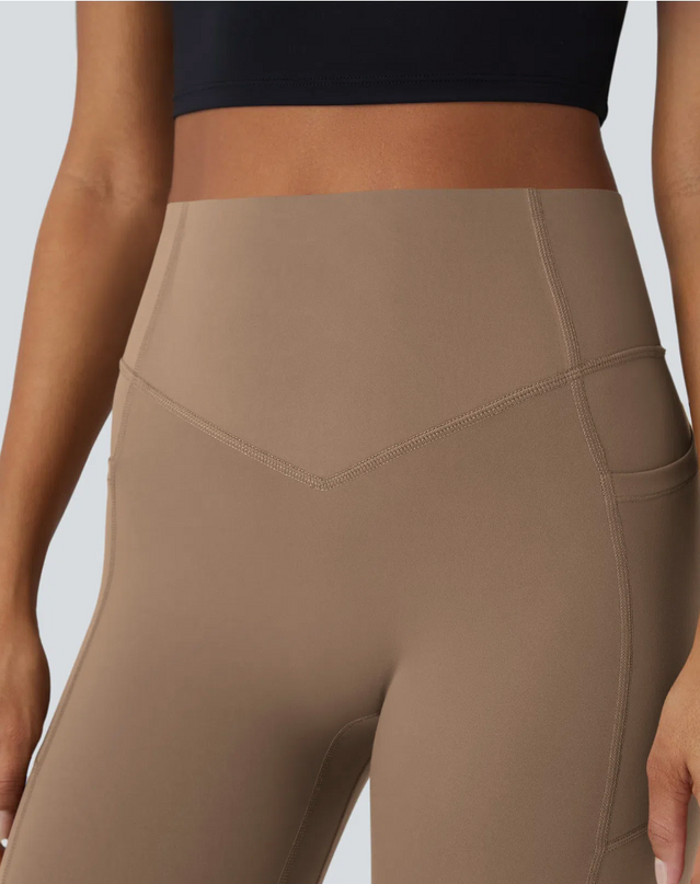 EVORA® High Waisted Scrunch Butt Lifting Tummy Control Pocket Shaping Training Leggings