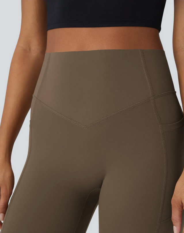 EVORA® High Waisted Scrunch Butt Lifting Tummy Control Pocket Shaping Training Leggings